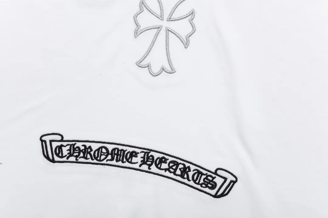 Chrome Hearts/ 🪡 Logo Same Style T Versatile : White Size：XS~L